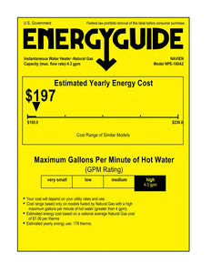 Navien NPE-180A2 High efficiency Condensing Tankless Water Heater